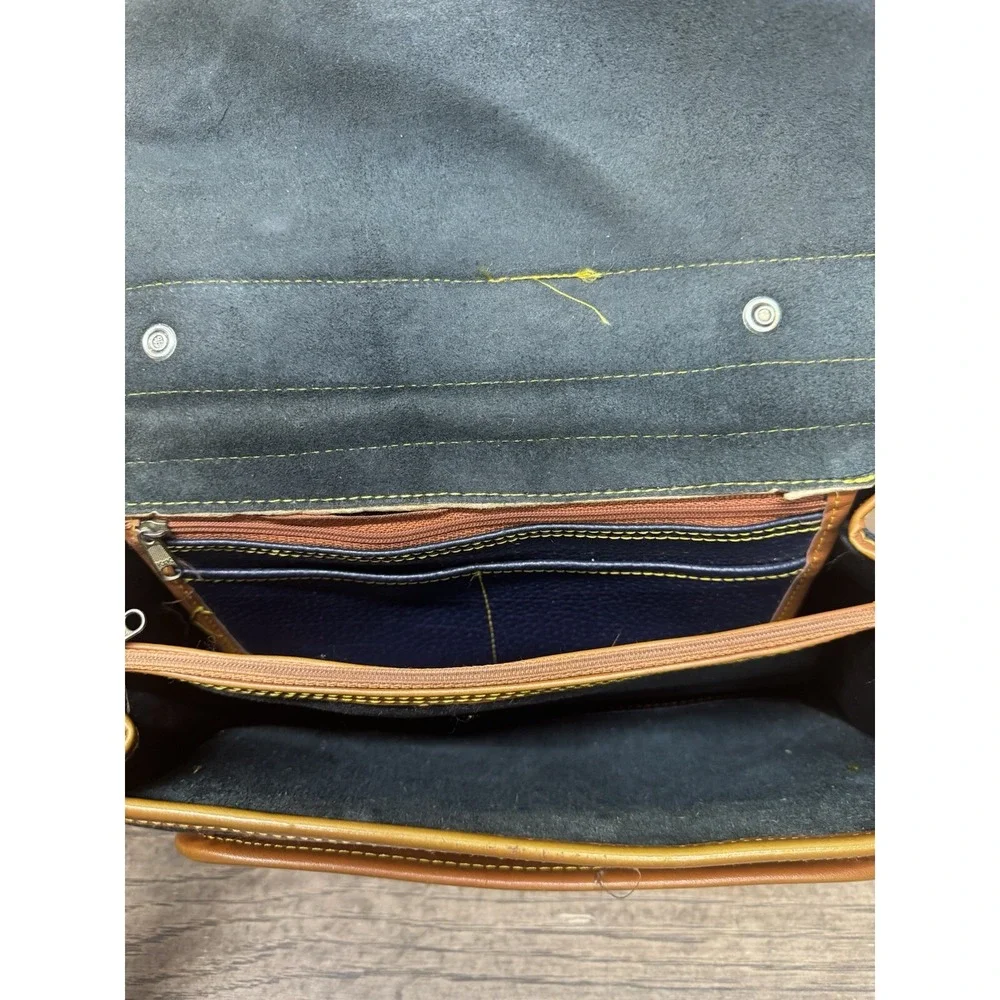 Vintage DOONEY & BOURKE blue leather Carrier‎ messenger bag purse